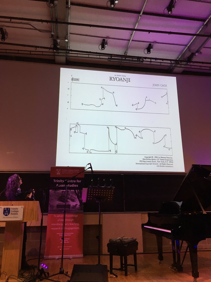 TCDcreates's tweet image. Susan Stenger talks zen gardens and John Cage&apos;s &apos;rock&apos; music #soundandsilence #TrinityCreativeChallenge