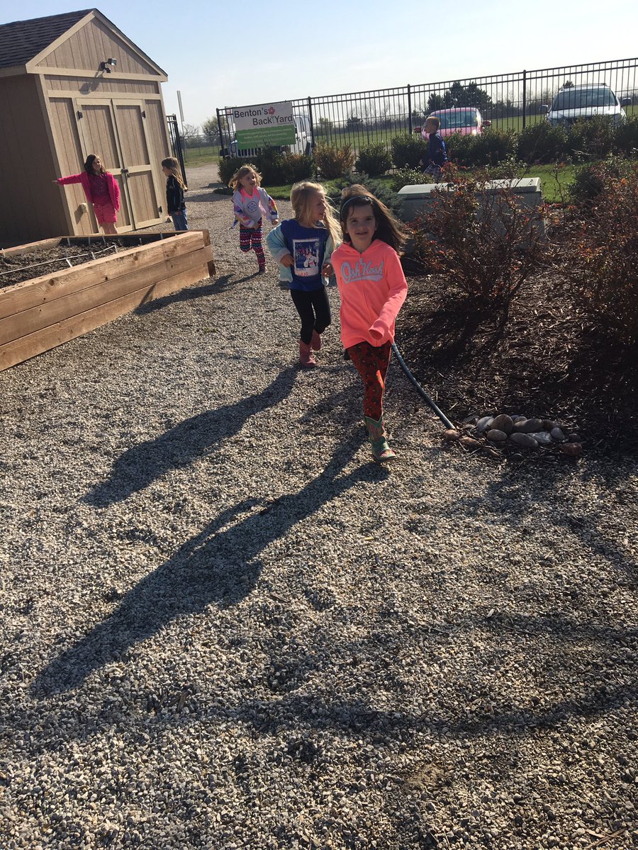 Planting and Playing in Benton's Backyard! Spinach for our "Popeye" sized muscles! Hehe #CircleBenton