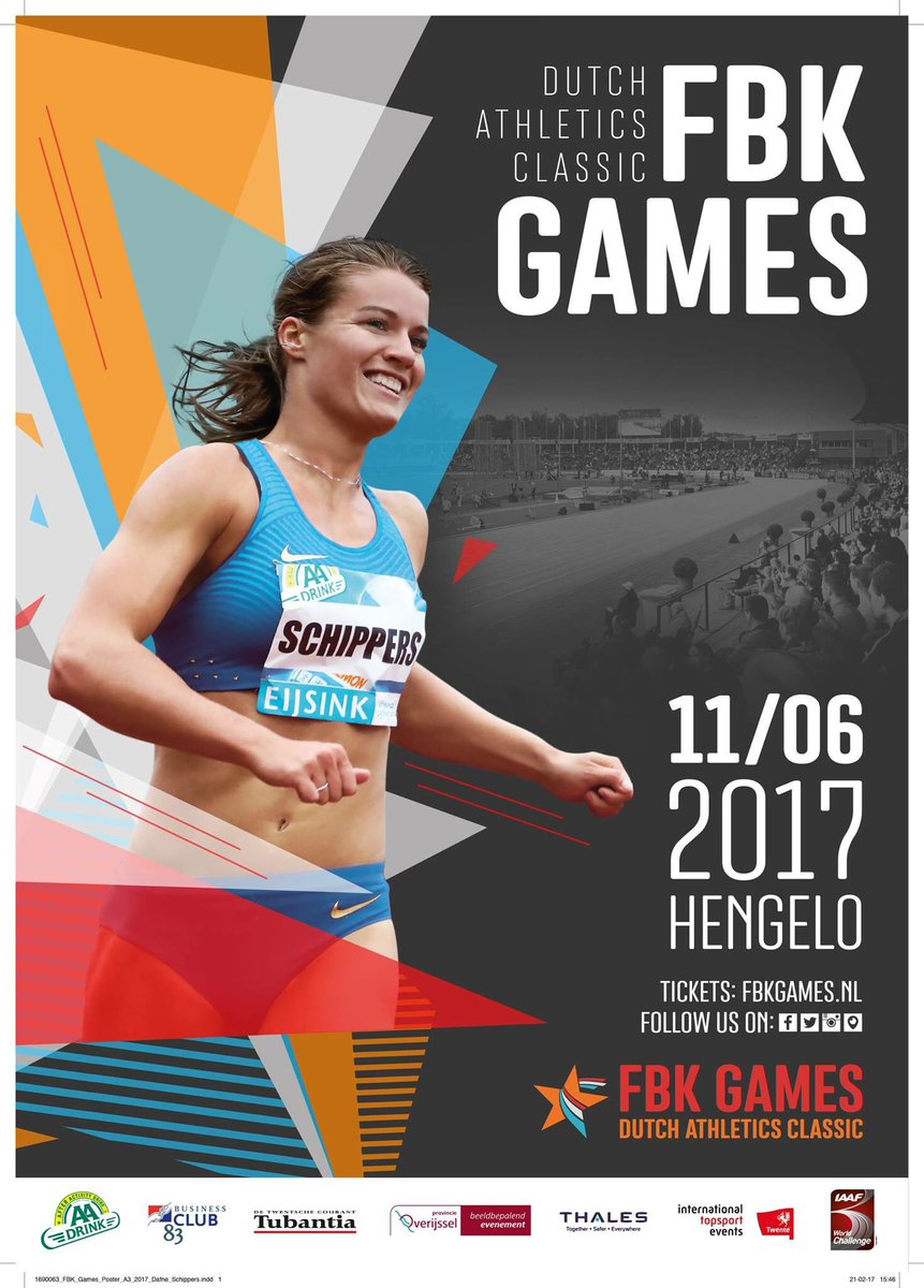 FBKGamesHengelo's tweet photo. Ons beeld voor de 36ste editie van de FBK Games met topper @dafneschippers 😍 #fbkgames https://t.co/VkBv3RQWqY