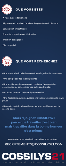 COSSILYS21's tweet photo. Afin de renforcer notre équipe #technique de choc nous recherchons un(e) Technicien(ne) #Hotline niveau1 #emploi  https://t.co/8DrgmBm84S https://t.co/A9Ltfnb845