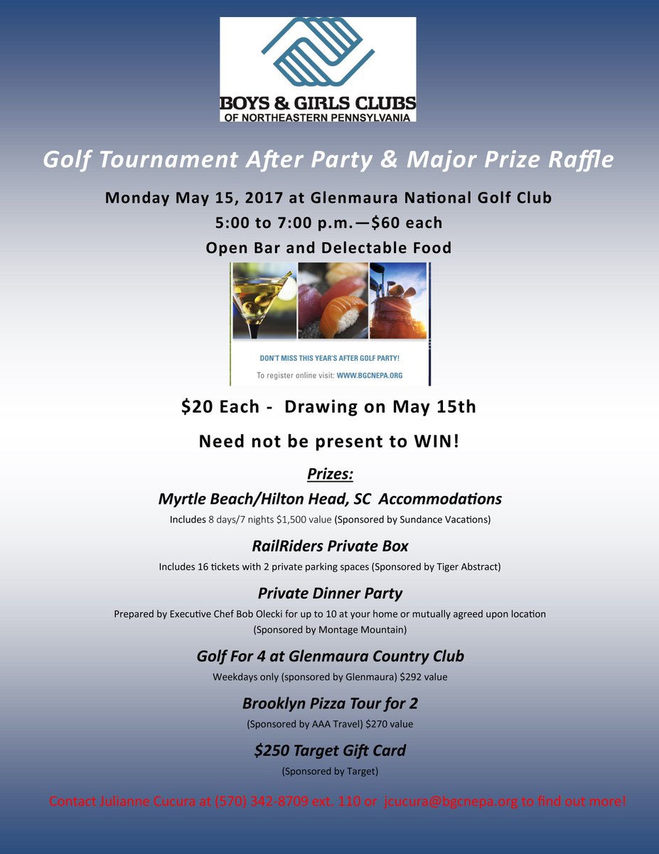 BgcNepa's tweet photo. Check out our Golf Tournament After Party and Major Prize Raffles! https://t.co/PwPyowxgit