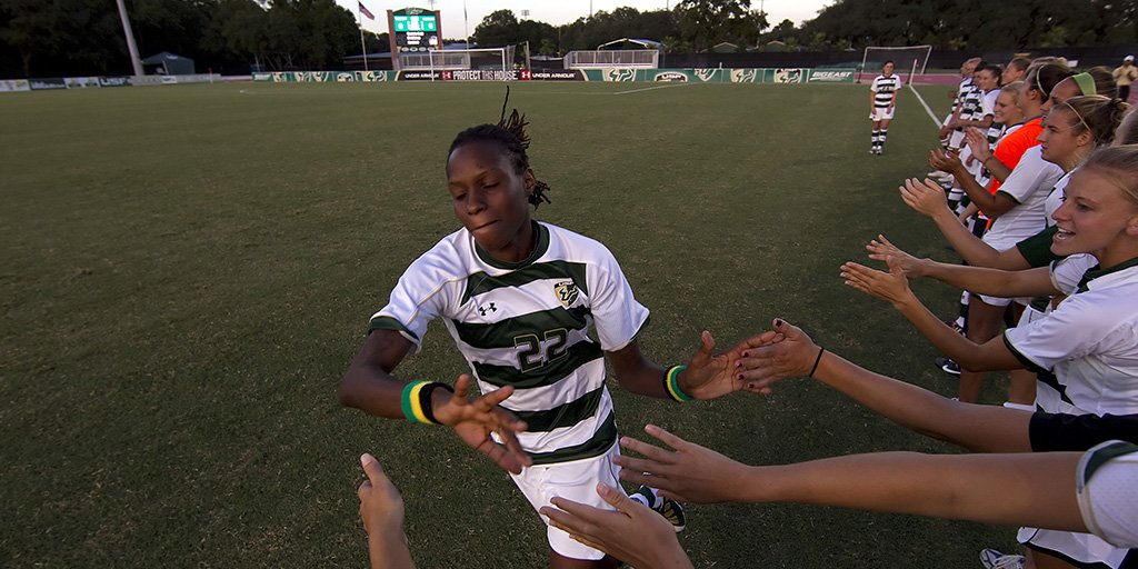 USFWSOC's tweet photo. The stadium may have changed, but the traditions stay the same. #TransformationTuesday ⚽️ https://t.co/UMJ1JxRRib