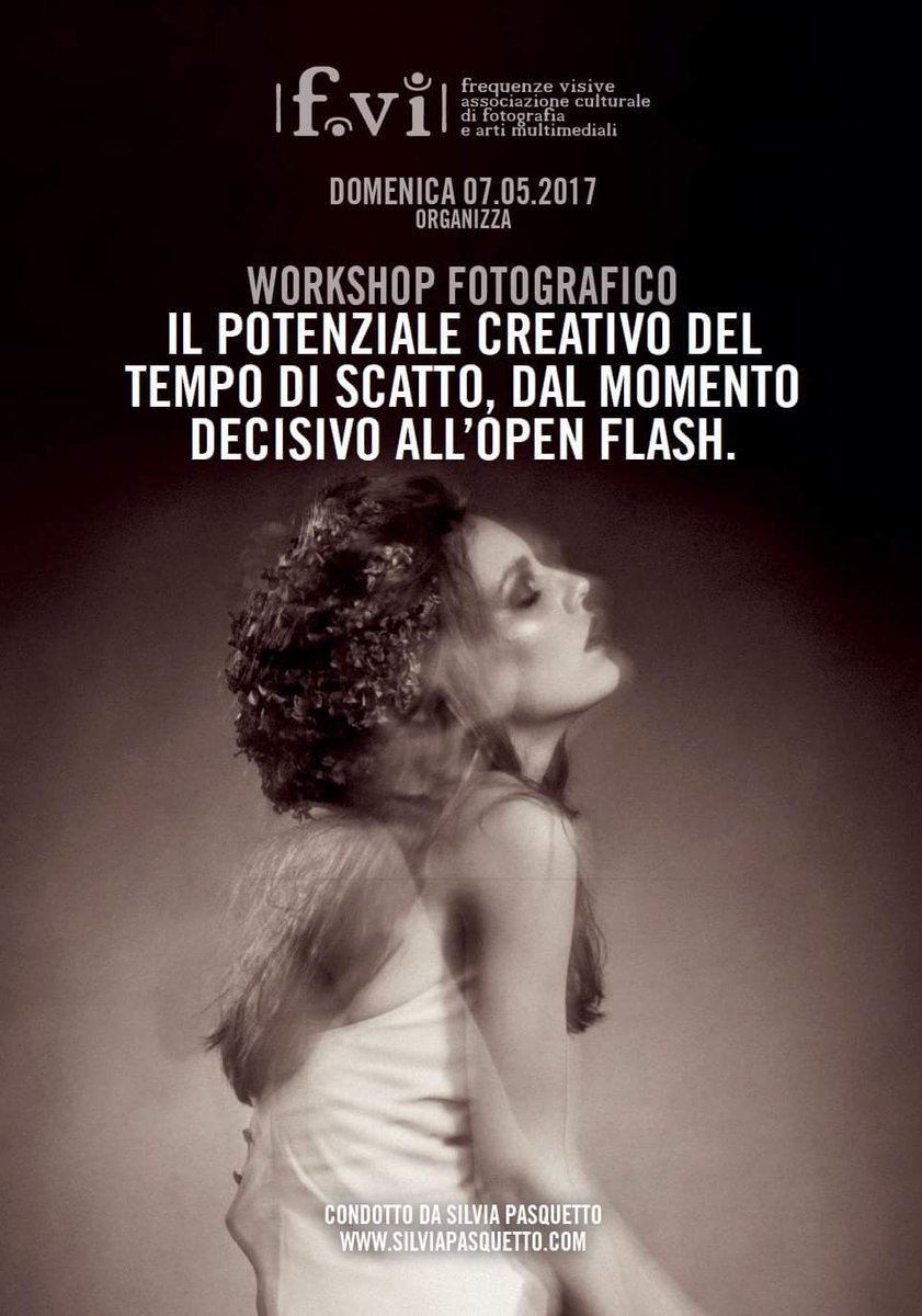 FrequenzeVisive's tweet photo. In arrivo a #Fvi il #Workshop di #fotografia con @silviapasquetto sul MOSSO CREATIVO 
#tempodiscatto #openflash
https://t.co/6nWBWW3sn0 https://t.co/t3BzFAnZPq