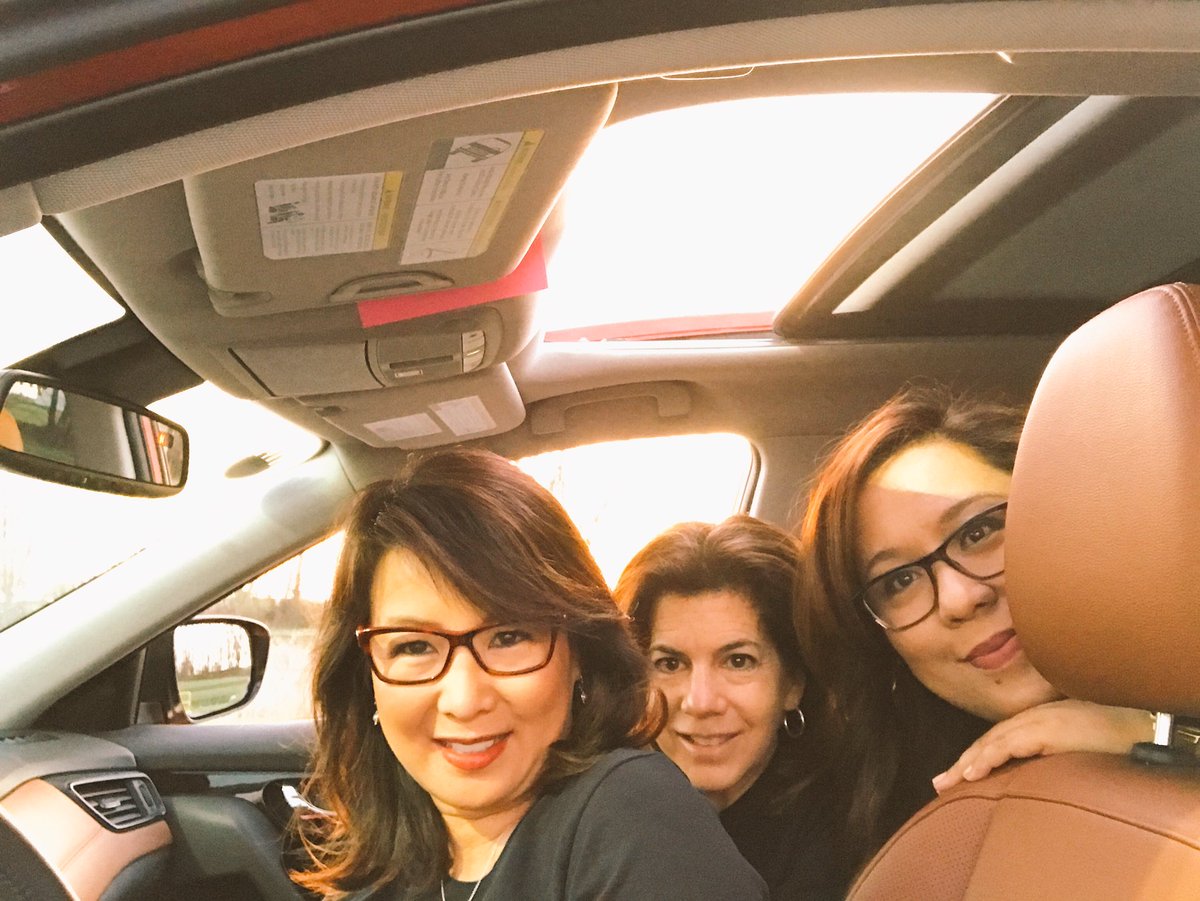 NancyLoo's tweet photo. Good morning from #PA! @NissanUSA #RogueTrip Team #NR2 setting up for live segment on @WGNMorningNews!! 5:45CT @Fight2Feed https://t.co/20eYpS6JCY
