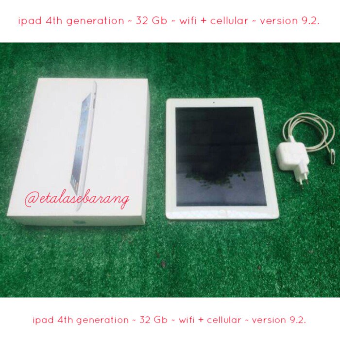 iPad 4, 32gb, wifi, cell, 9.2, Rp.3.000.000 nego 👌