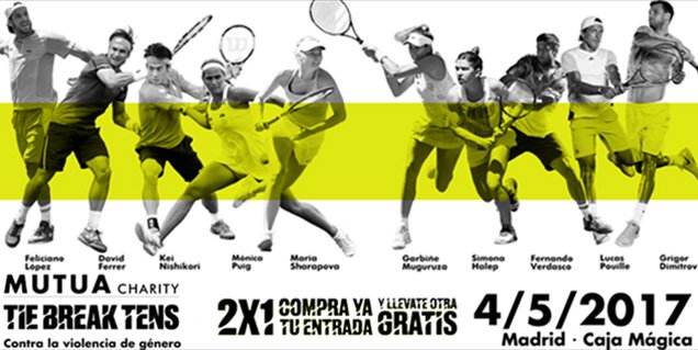 Diverclick's tweet photo. 🏆 2x1 en MUTUA Charity Tie Break Tens

Disfruta de este evento con el súper descuento por ser de Diverclick 🎾

#tenis #deporte https://t.co/ukjPAmeiwZ
