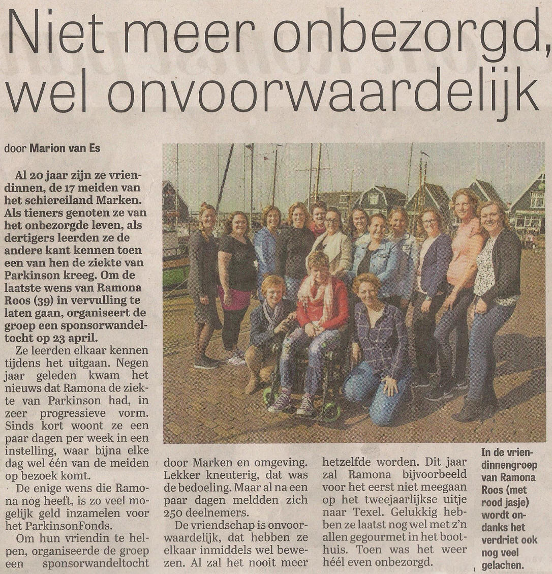 Niet meer onbezorgd, wel onvoorwaardelijk dlvr.it/NsFlPR @FondsParkinson @oppepper4all #Marken #wandelen