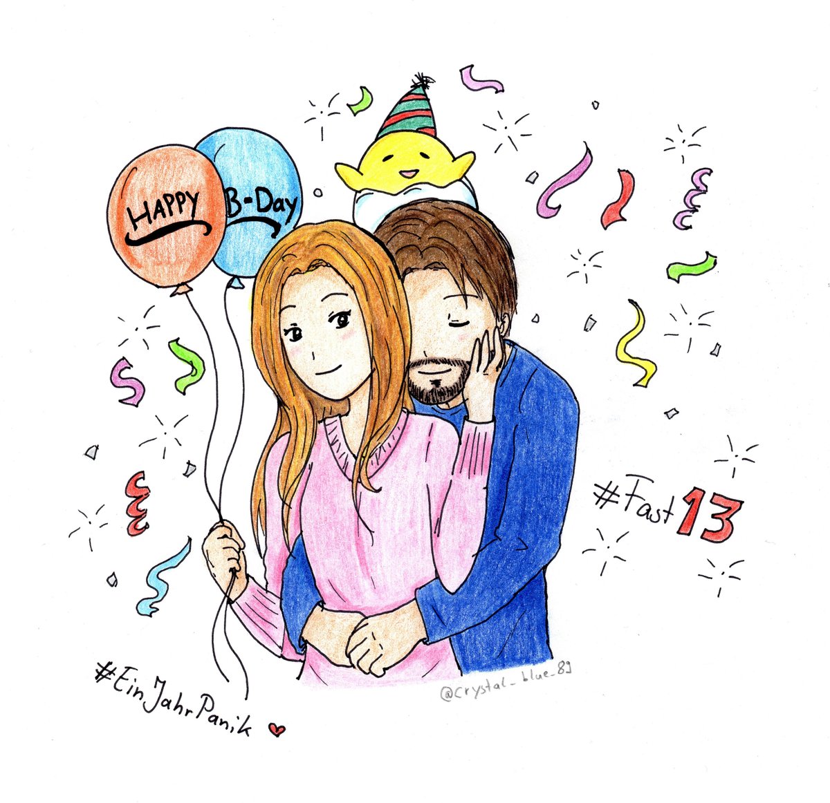 Crystal_blue_89's tweet photo. Ein nachträgliches Birthdaybild für den lieben @Gronkh ❤️🎉& Happy #EinJahrPanik ❤️@xPandorya #Fast13 #GronkhTV #Gronkh #Pandorya #Geburtstag https://t.co/DYKQVxeZgW