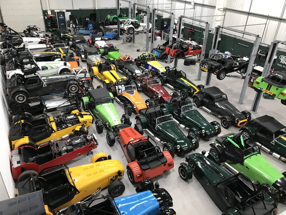 caterhamcars's tweet photo. Lots of work happening in our workshop right now, need any work done on your Seven? Then we are the place to visit. Book now on 01293 312300 https://t.co/jrTFMEqJly