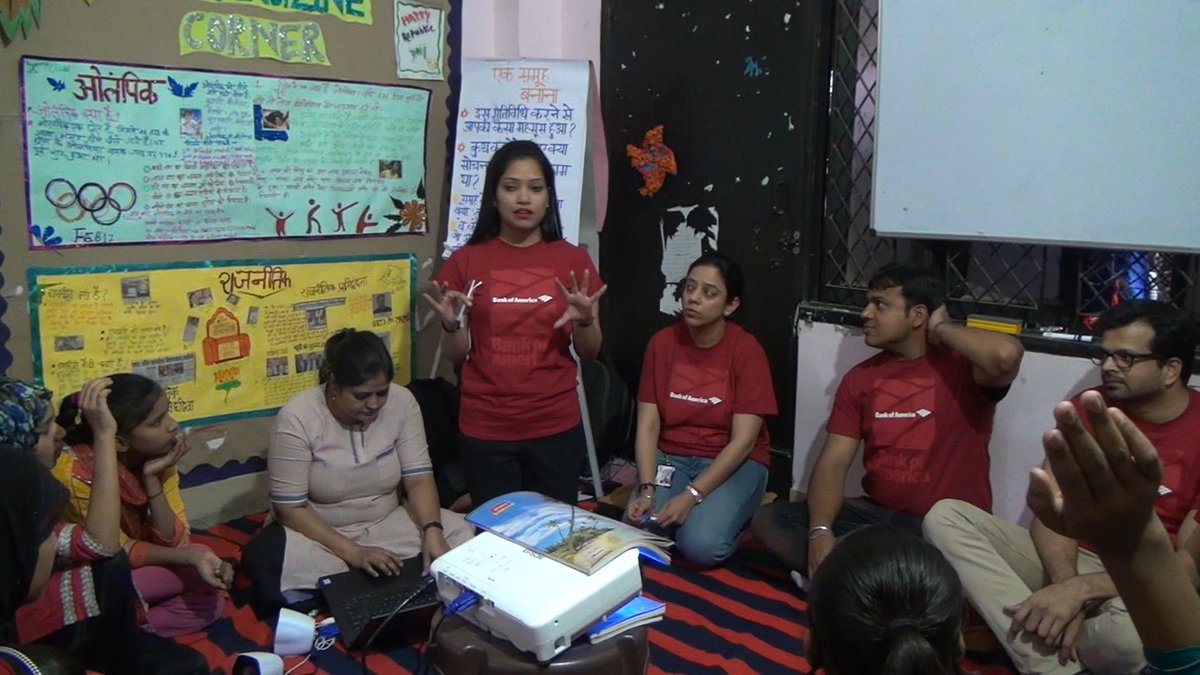 "Bank of America Employee Engagement program" with Room to Read Girls Education Programme centre at Shaheen Bagh Delhi. A meaningful day