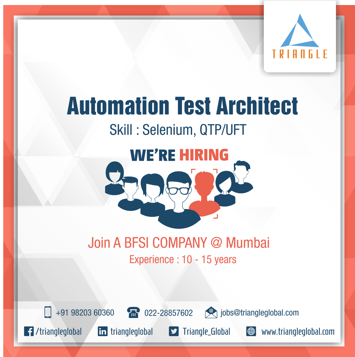 Triangle_Global's tweet photo. #Automation #Test #Architect https://t.co/5pSGSQvgtn … … … …  #ITjobsbyTriangle https://t.co/GjZUrLW5hN