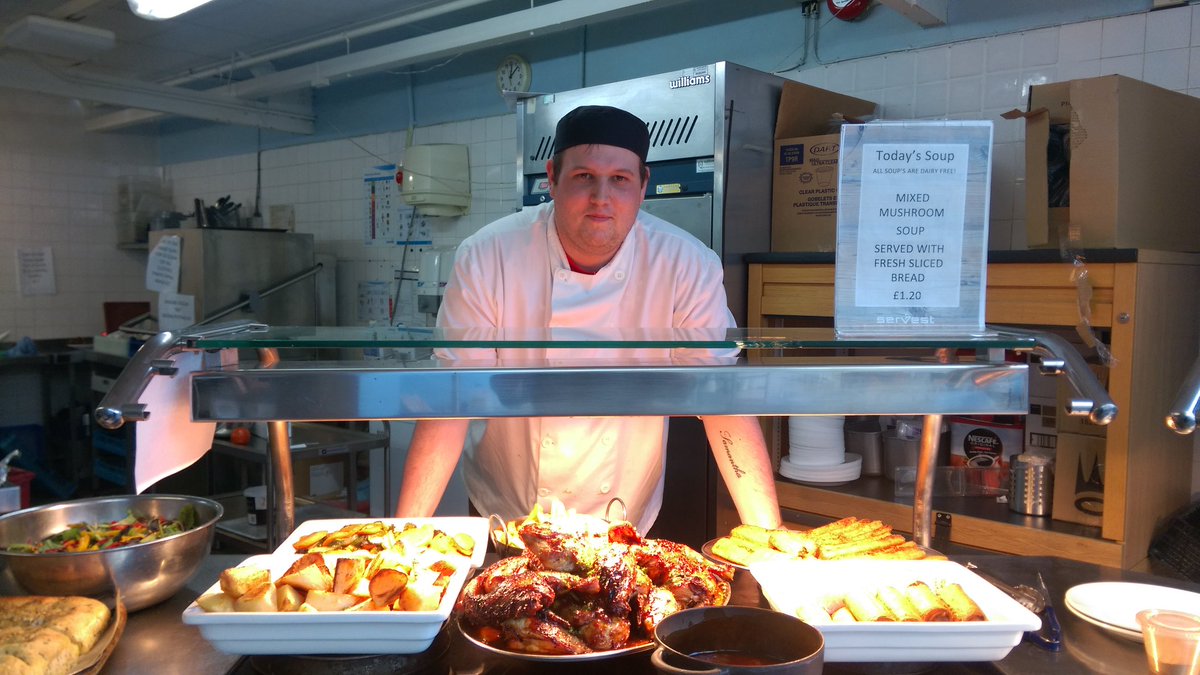 We have some BBQ chicken with roast potatoes and vegetables. and for vegetarian spring rolls with rice . Or fish finger with chips or rice