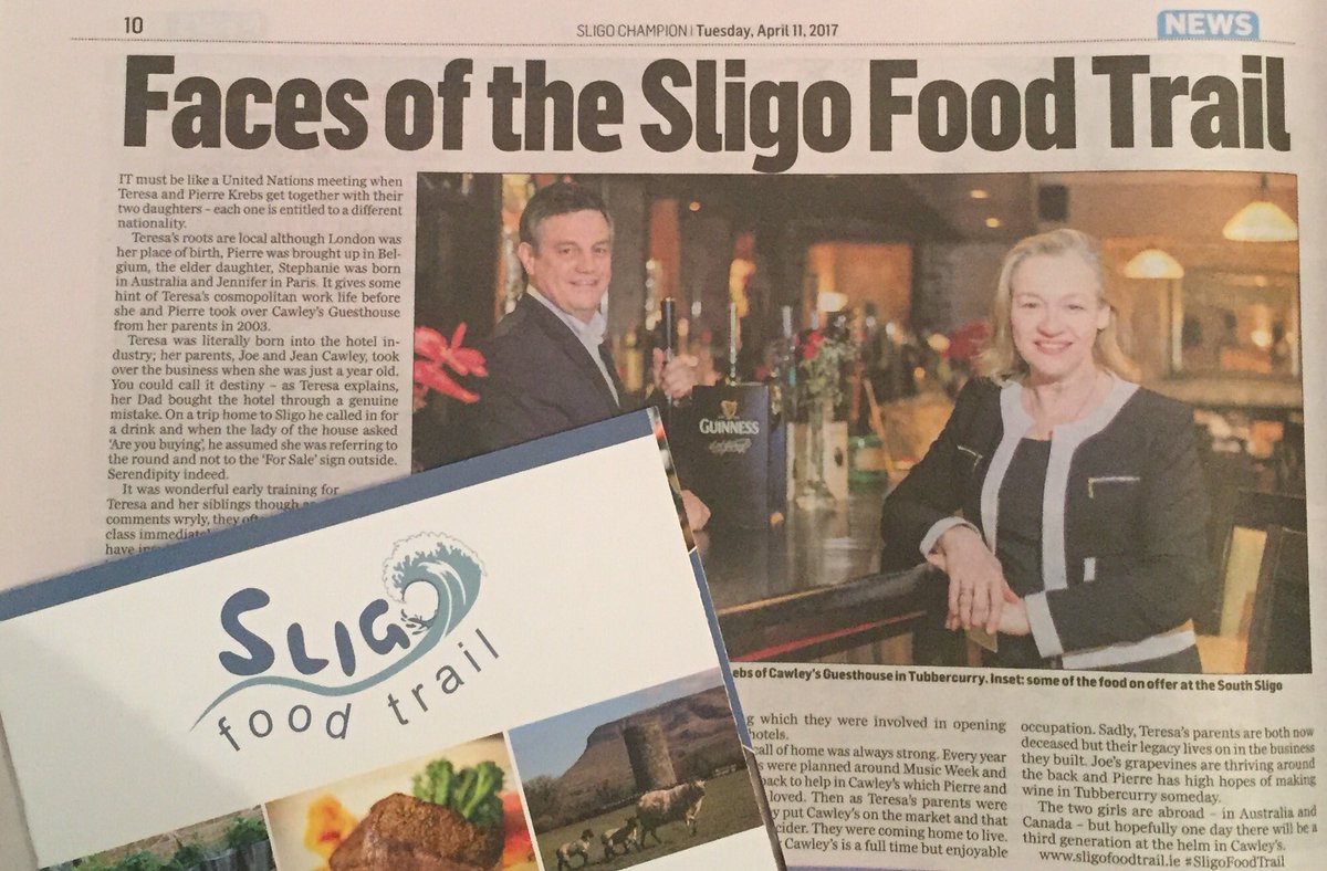 SligoFoodTrail (@sligofoodtrail) on Twitter photo Pick up your copy of <a href="/SligoChampion/">The Sligo Champion</a> for this weeks Faces of the #SligoFoodTrail Teresa Krebs, <a href="/CawleysHotel/">Cawley's Hotel</a> #Tubbercurry Pick up your copy of <a href="/SligoChampion/">The Sligo Champion</a> for this weeks Faces of the #SligoFoodTrail Teresa Krebs, <a href="/CawleysHotel/">Cawley's Hotel</a> #Tubbercurry