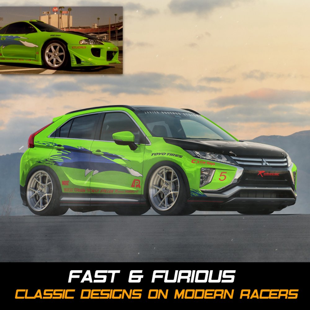 Brian O’Conner’s 1995 #Mitsubishi Eclipse Livery on the 2017 Mitsubishi Eclipse SUV. #fastandfurious 

See them all: news.carkeys.co.uk/FastFurious-Re…