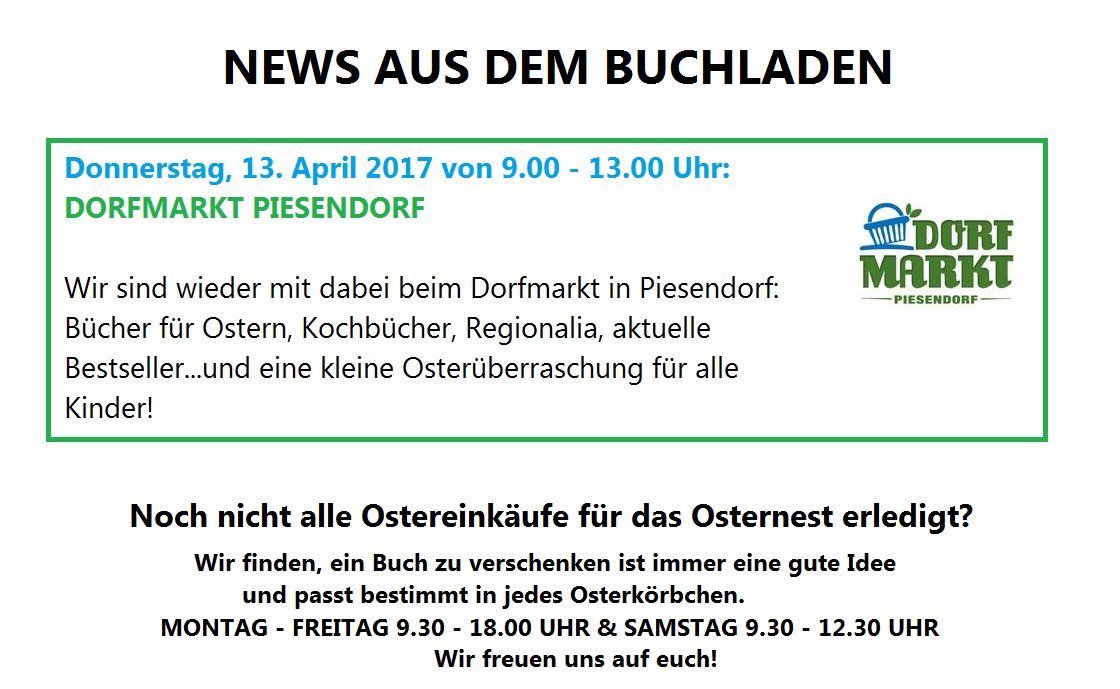 BuchladenKaprun's tweet photo. #dorfmarkt #piesendorf #ostern #osternest #austria #kaprun #bücher #buch #geschenke #green #kaufregional #buchladen https://t.co/Urj3K70PDn