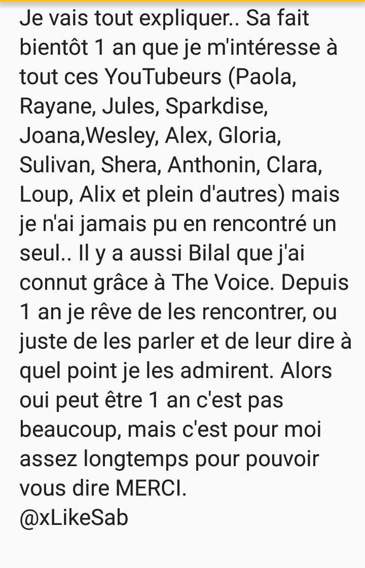 sabrinatchouum's tweet photo. Sa ne rentre pas dans 140 caractères.. Fav si tu veux que je mets tout les noms en commentaire.. 😘💕 https://t.co/yvWYD9TZ0X