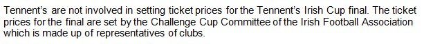 @BelfastBlue1980 @OfficialIrishFA Sorry Johnny, we're not involved with the prices.