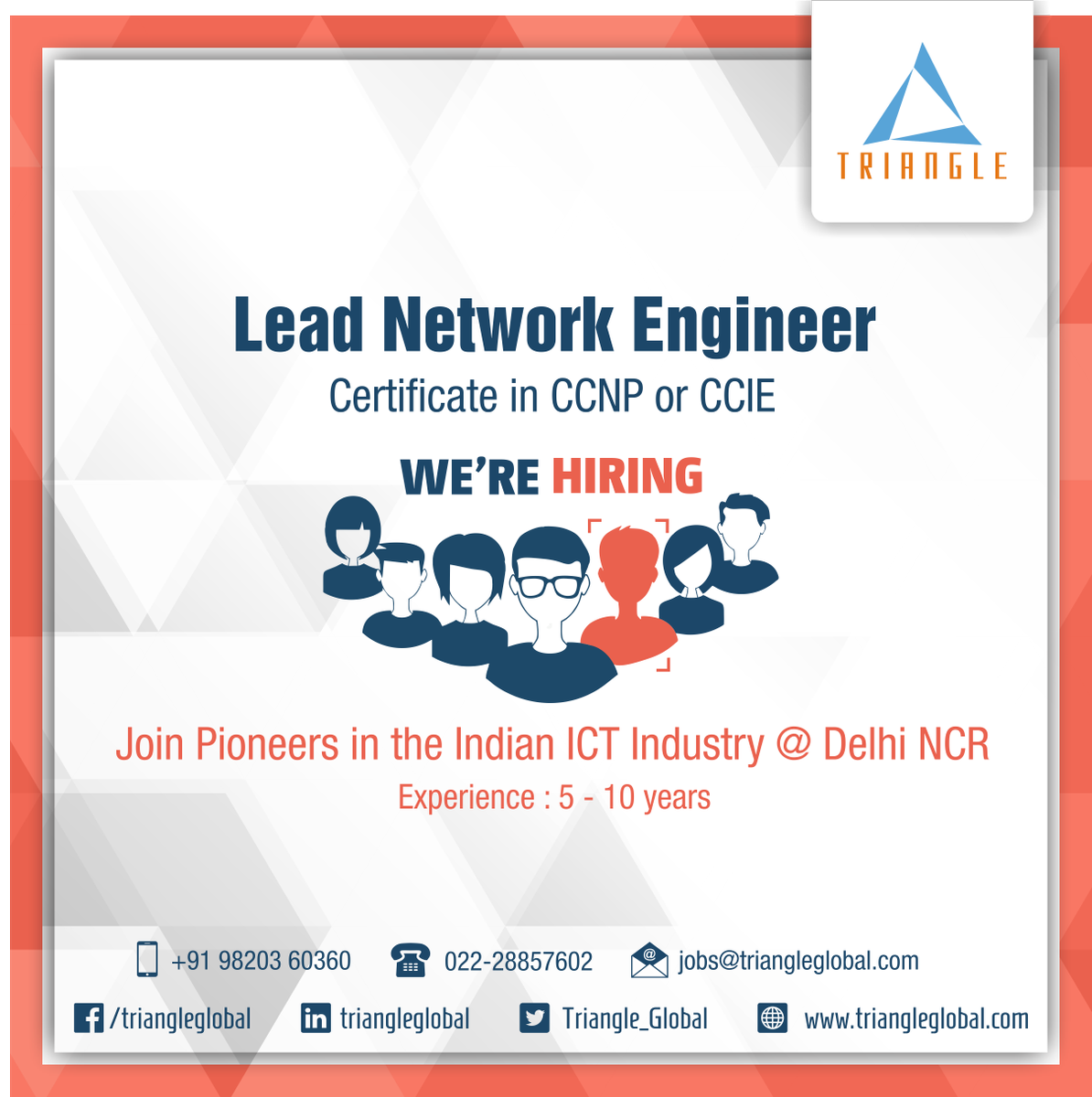 Triangle_Global's tweet photo. #Lead #Network #Engineer https://t.co/B9uGYNjvVu … …  #ITjobsbyTriangle https://t.co/03wcQWULdW