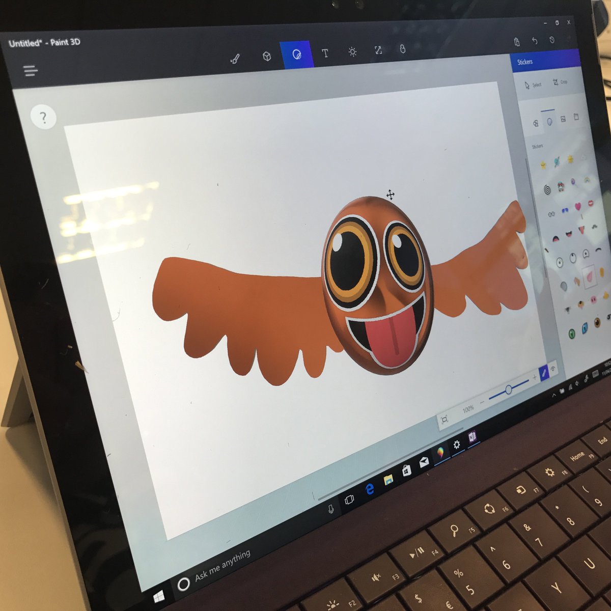 LizzieFalkowska's tweet photo. A great example of what kids can do on Paint 3D #Windows10 @WindowsUK https://t.co/s7nnUUJmC3