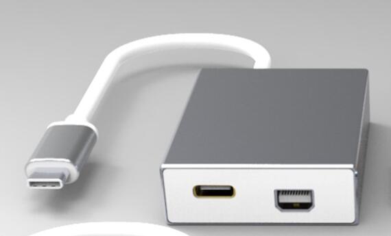 Mustcable's tweet image. New cool USB type C to Mini DP + Type C + USB female hub