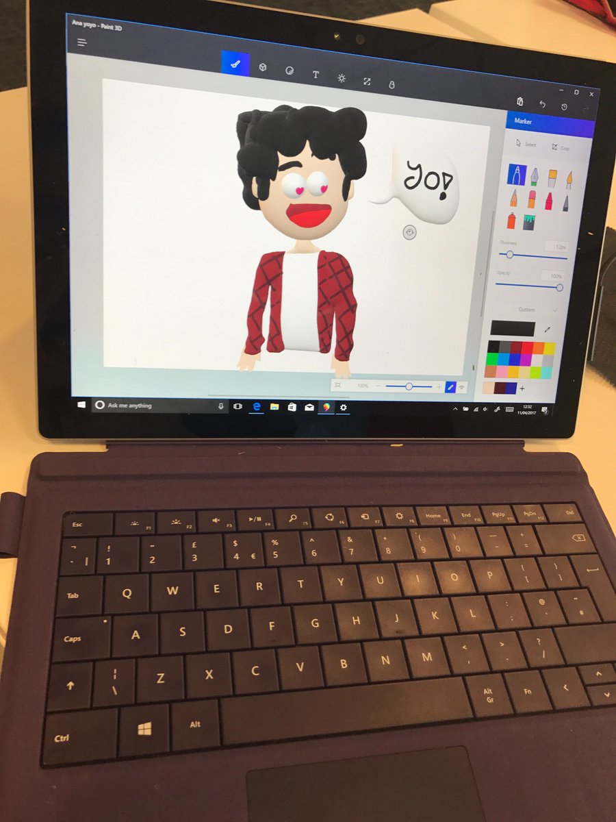 LizzieFalkowska's tweet photo. Another great creation made on the surface using Paint 3D @WindowsUK #windowslab2017 https://t.co/ifIWKug9vB