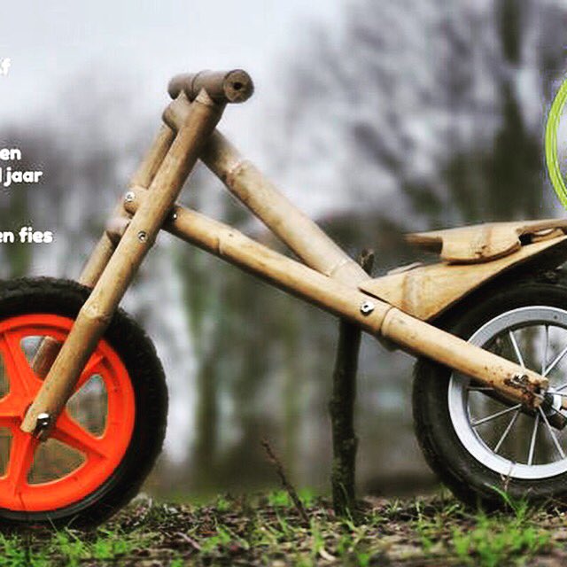 Als Wu Wen en Xing Ya het goed dan dan is er voor het nageslacht ook een bamboe (loop)fiets beschikbaar van bamboefietsen.nl!