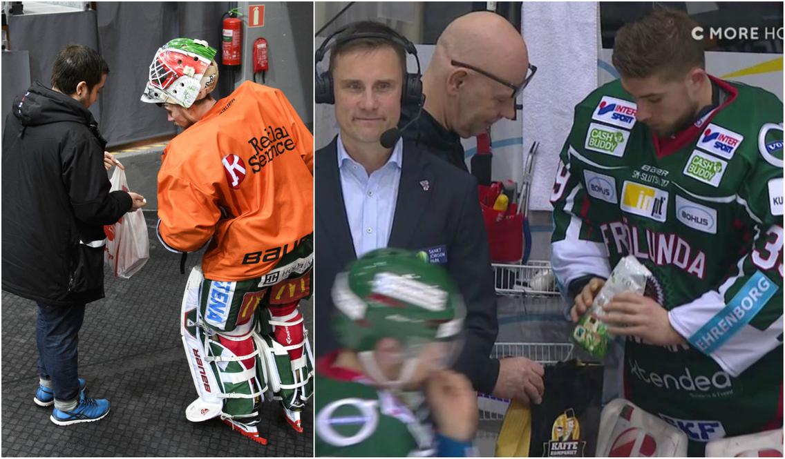 GPSporten's tweet photo. Supporterns fina gest efter kaffestölden: "Oj, behövde du inte": https://t.co/5pEfZMWpoj #twittpuck #fhc https://t.co/C6G2ye6C0q