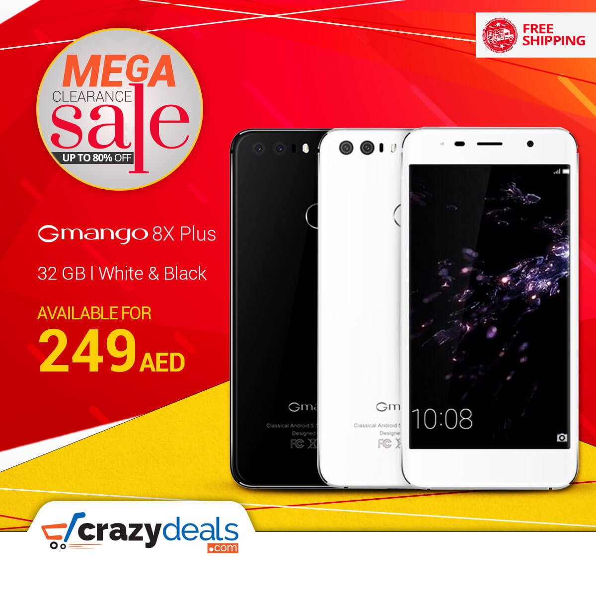 CrazydealsUAE's tweet photo. Mega Clearance Sale On #Smartphones
#Gmango 8X Plus 32GB Dual SIM @ 249 AED
Free Shipping
Shop Now ➜ https://t.co/Qh5fekjnH5 https://t.co/rhRv8lgMeK
