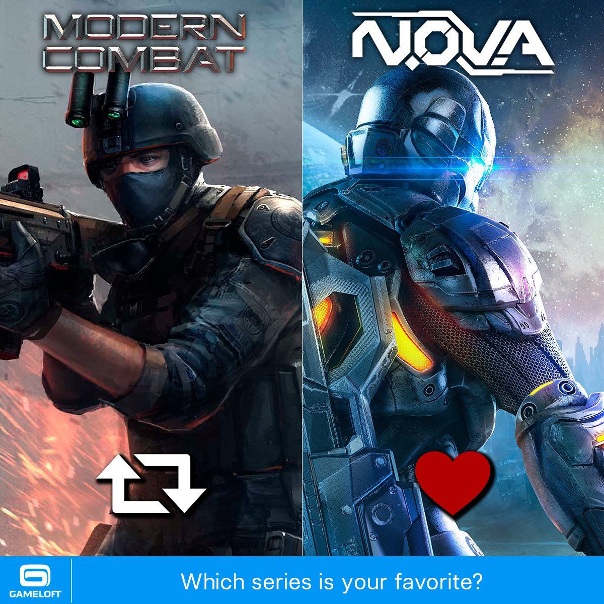 gameloft's tweet photo. FPS fans, get ready! Which is your favorite series? https://t.co/8bh1rPK5Qq