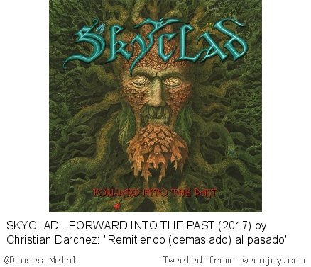 Dioses_Metal's tweet photo. https://t.co/YeekZDyjxO #CriticasDDM #Skyclad #ForwardIntoThePast @Listenable #ChristianDarchez https://t.co/GfjY5RxeAK
