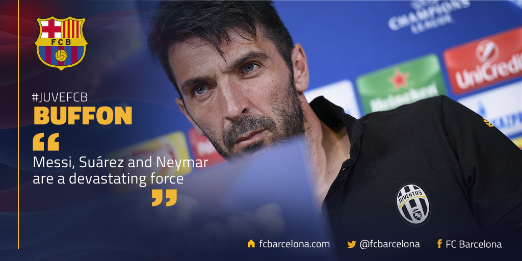 FCBarcelona's tweet image. 🔊The legendary goalkeeper @gianluigibuffon is aware of the threat he faces tonight. #JuveFCB