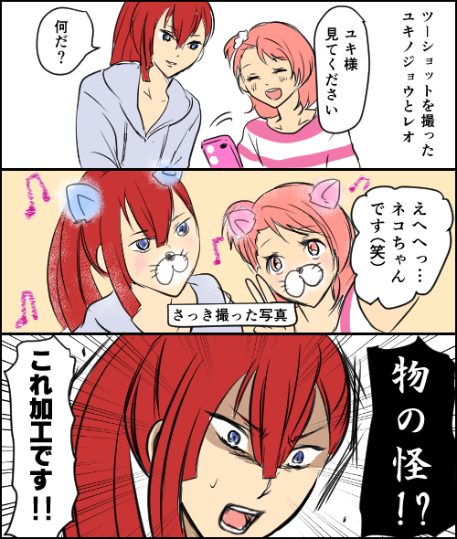 ユキノジョウとレオの写真漫画 