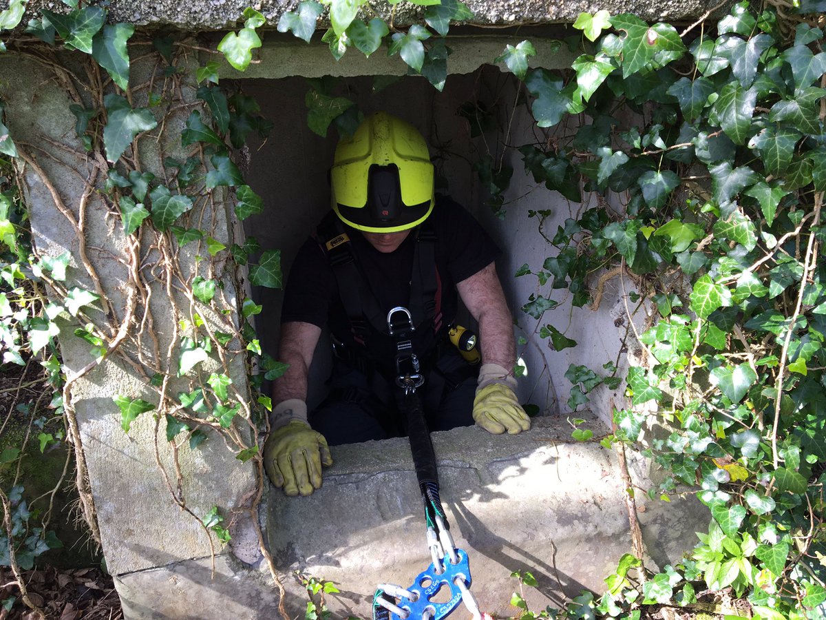 FalmouthCFRS's tweet photo. Training today with #SHACS to find 2PC in disused #WW2 underground bunker #bluewatch https://t.co/8MLyLKV99J