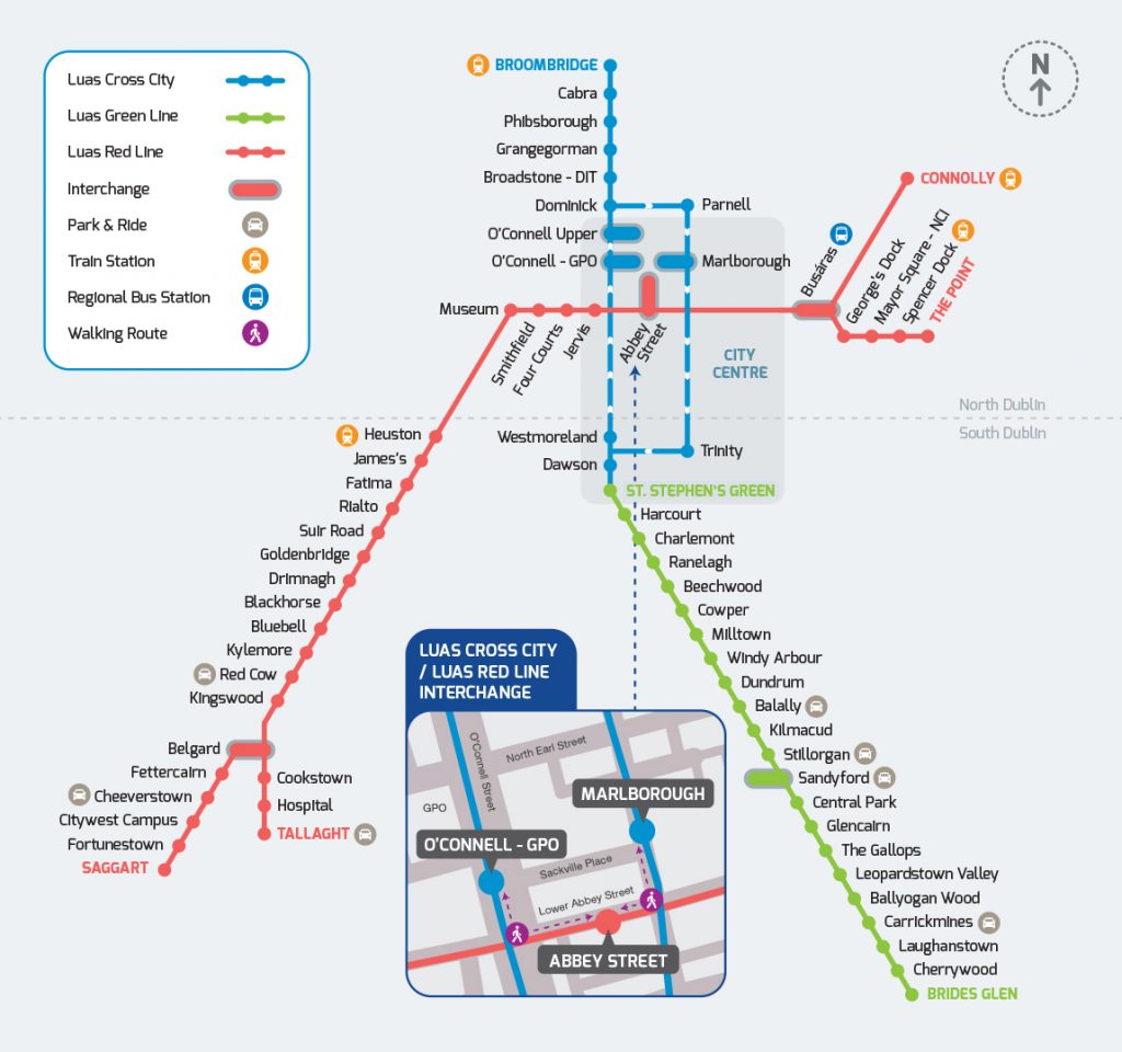 CityMonitorAI's tweet photo. Terrible transit maps of our time: The new Dublin Luas map is a crime against cartography, froths @JonnElledge https://t.co/19KdgPIAdP https://t.co/5g78uhl6h8