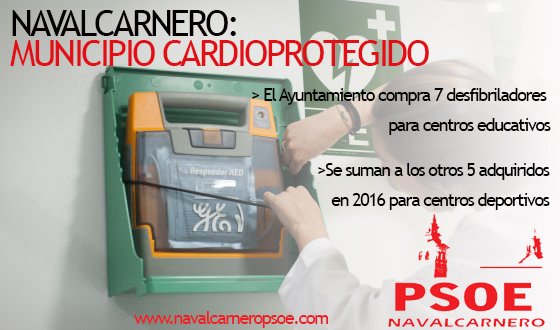 PSOEnaval's tweet photo. #NAVALCARNERO :municipio cardioprotegido🚑
👉Compramos 7 desfibriladores que se suman a los otros 5 adquiridos en 2016 https://t.co/ibvKUqWjyu https://t.co/eiq8wIjoEO