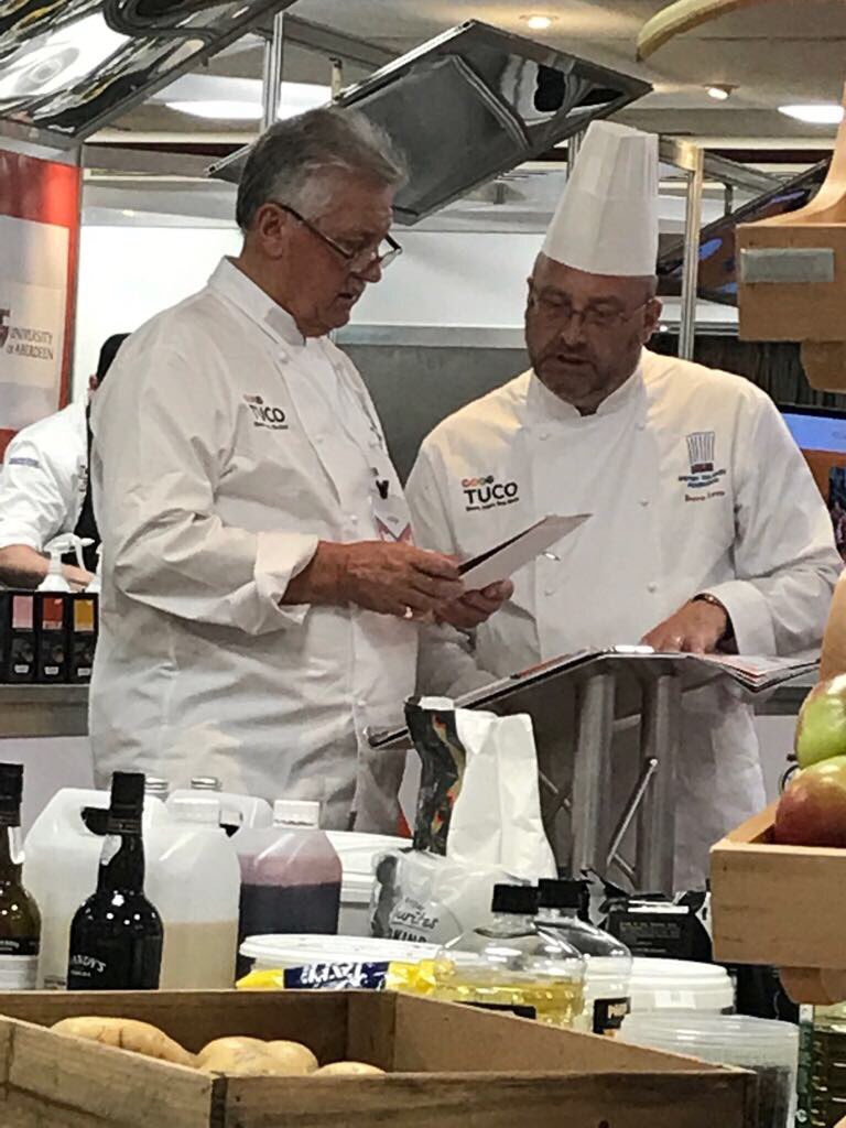 IoH_Online's tweet photo. Great to see chef Brian Turner FIH is one of the judges at #TUCOcomp He prepares for the next culinary challenge. https://t.co/aZk8a9Xhjk