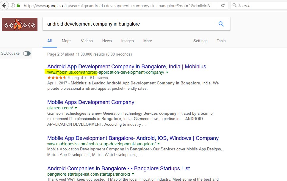 TinilJoseph's tweet image. Another Keyword on top &quot;#Android_development_company in bangalore&quot;
in 11th position. One more to go! mobinius.com/android-applic…