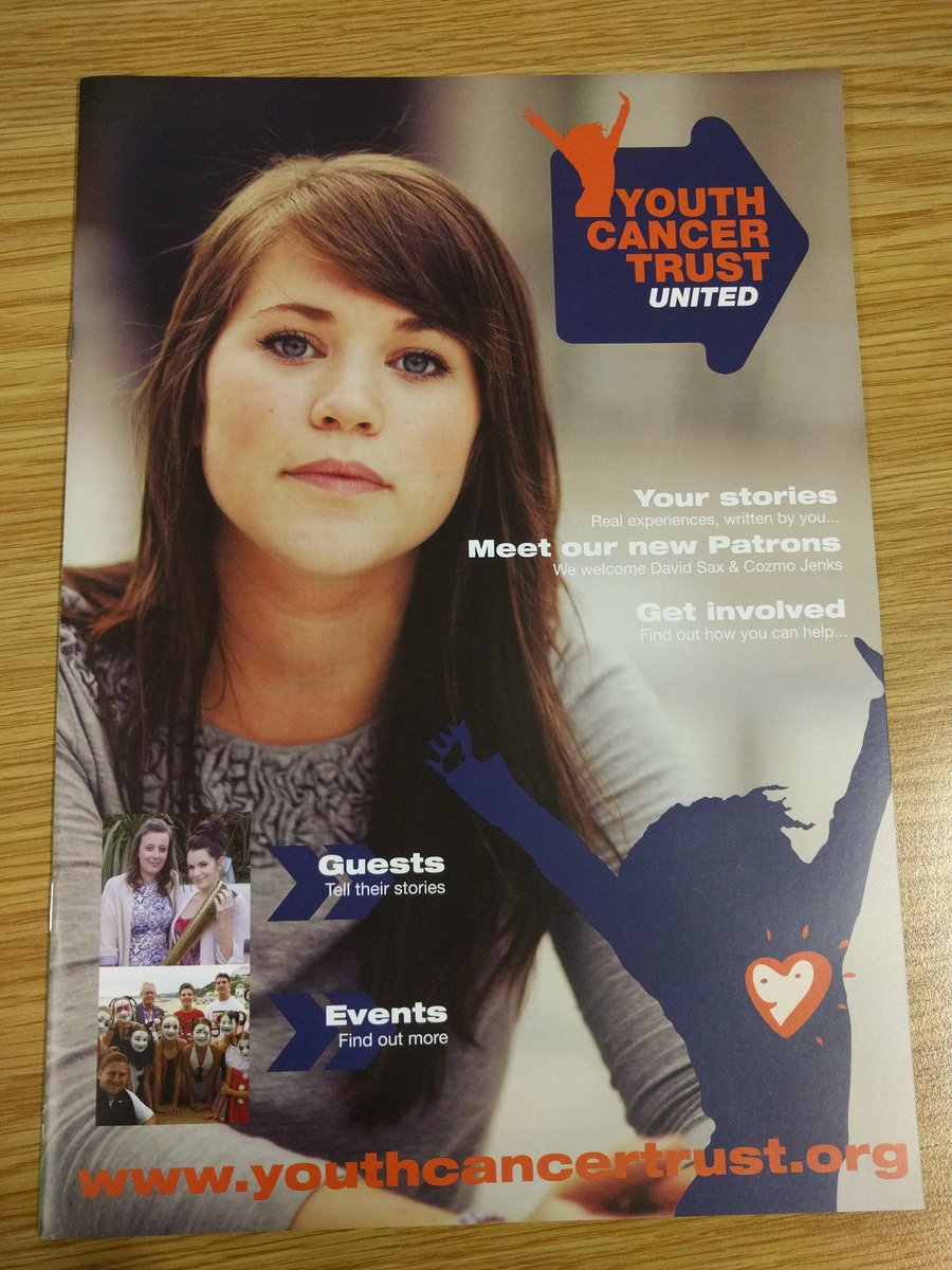Pleased to be supporting the valuable work of the @YouthCancerYCT  #magazine #youthcancertrust #print