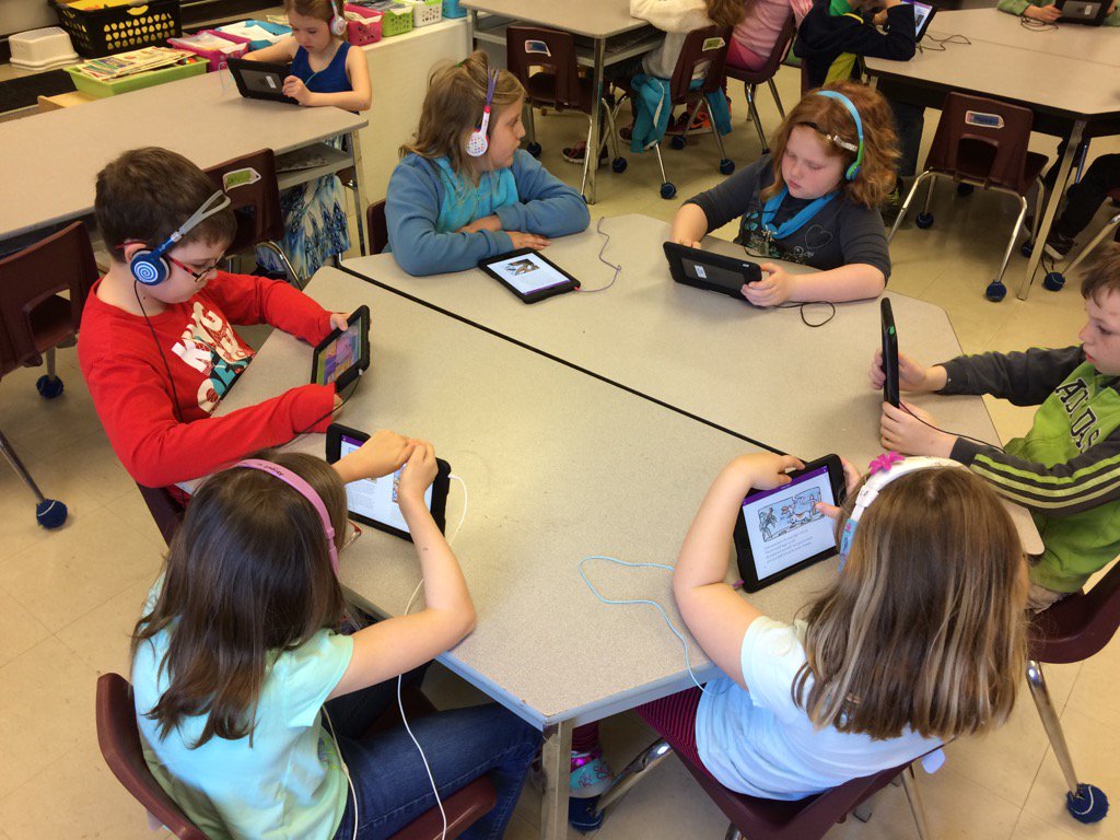 How can technology enhance literacy? Being read to and reading as well as being able to respond to what was read.