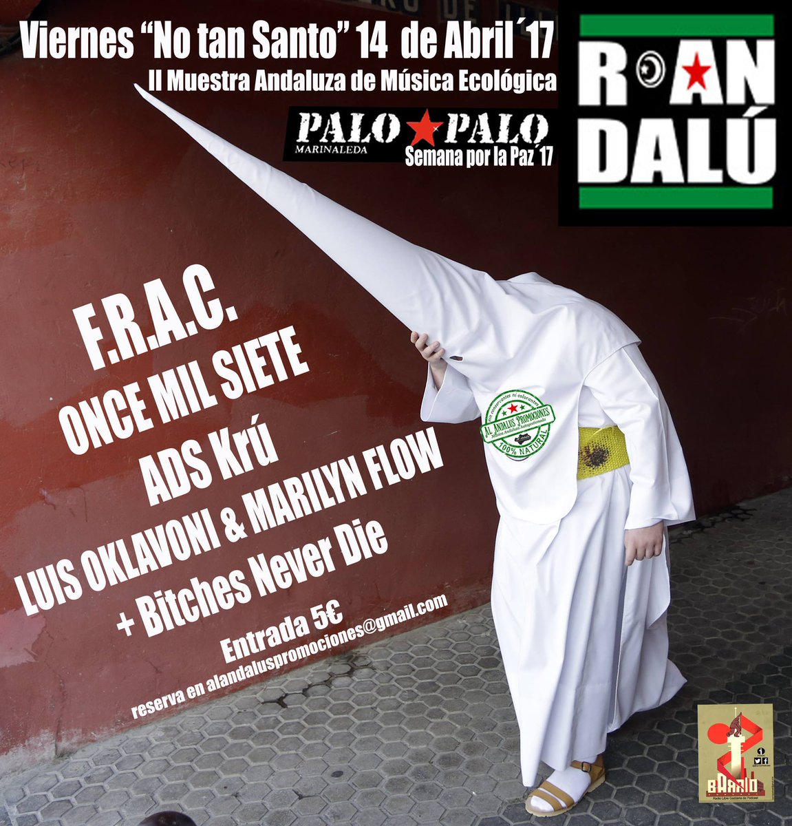 SAN SEVERIANO ESTARÁ PRESENTE ESTE VIERNES #NOTANSANTO EN LA <a href="/salapalopalo/">Sala Palo Palo</a> #SEMANAPORLAPAZ #MARINALEDA con @LosADSKru, @FRACReggaeCadiz...