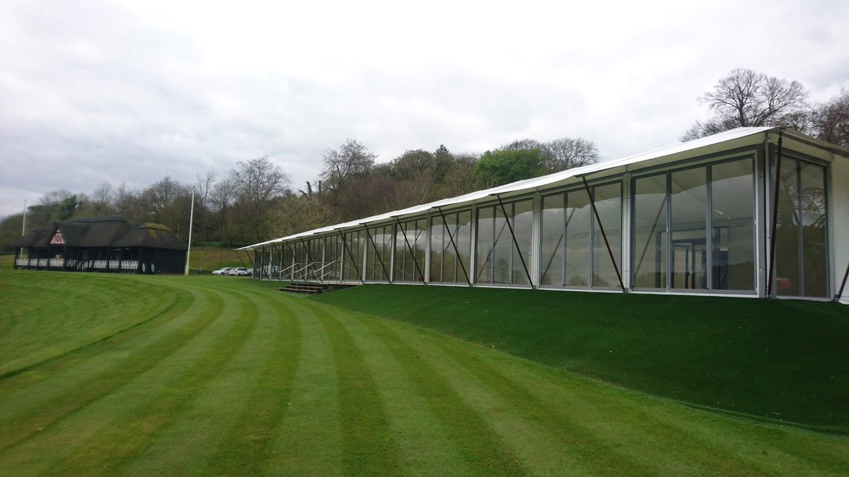 Thrilled to see hospitality marquees going up around our  Cricket pitch &amp; excited to be gearing up for the summer season @wormsley_estate