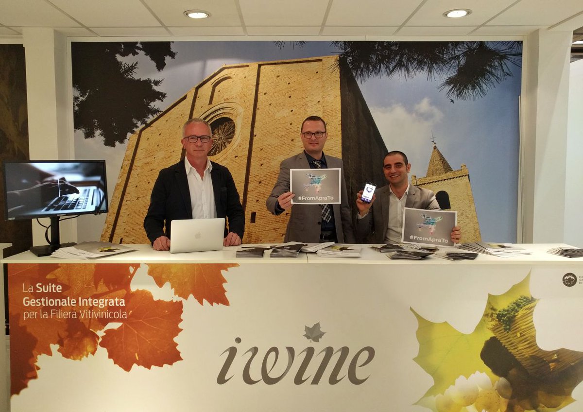 Apraspa's tweet photo. #FromApraTo @VinitalyTasting : scopri la soluzione #iwine di Apra - @VarGroup al Padiglione 7 Stand C6-C9. #Vinitaly2017 https://t.co/8ynl5AxiMf