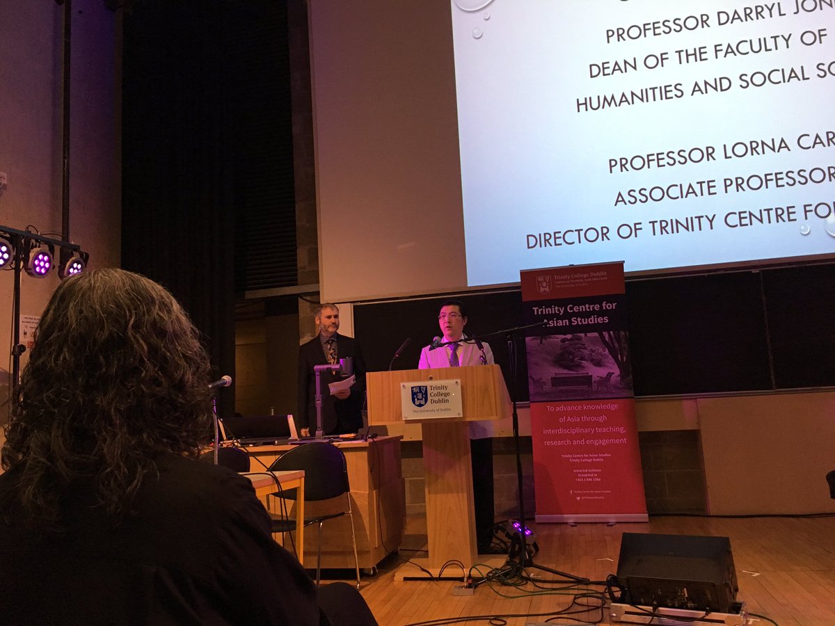 TCDcreates's tweet image. Professors Darryl Jones and Lorna Carson launch of the Music of Silence #TrinityCreativeChallenge @TCDAsianStudies today @tcddublin