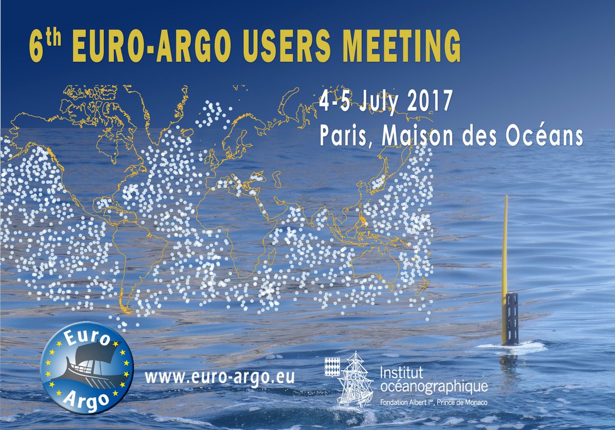 EuroArgoERIC's tweet photo. Euro-Argo Users Meeting: deadline for abstract submission extended to 17th April! To submit: https://t.co/QlTSeBvhOi #EuroArgo #oceanscience https://t.co/KWBoTMGjBS