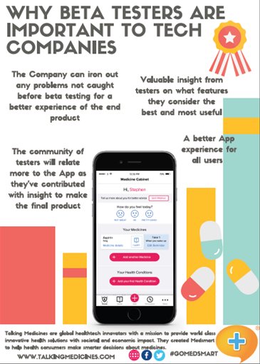 TMedicines's tweet photo. We're releasing the #Medsmart app for #beta #testing soon. Here's our infographic on the importance of beta testers
https://t.co/6ubsvF7JTQ https://t.co/WmKrjyXieq
