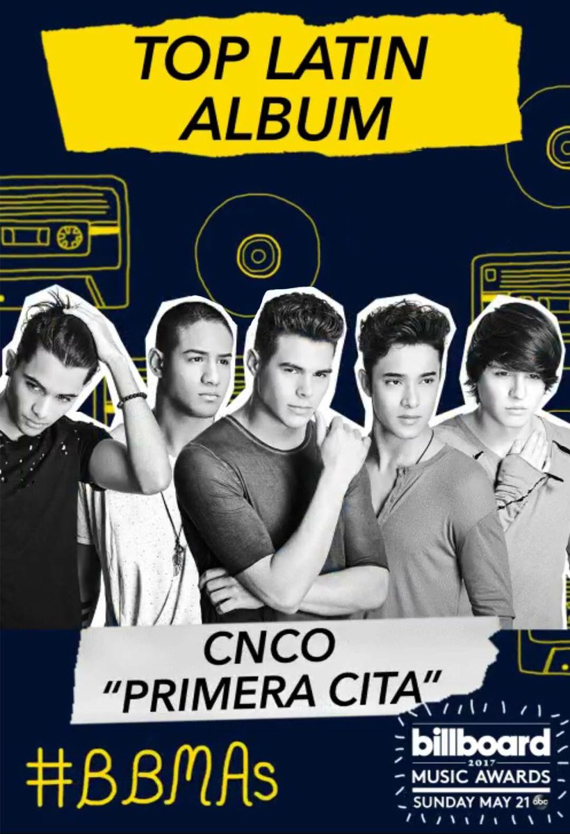 DallasCNCO's tweet photo. #TopLatinAlbum #BBMAs #PrimeraCita #CNCO @CNCOmusic https://t.co/f0vVikkrm0