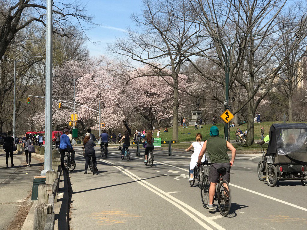 Cycling in #CentralPark is spring time as #PublicArt