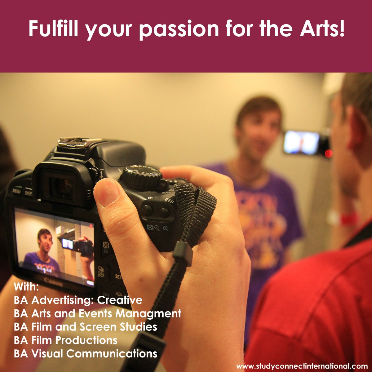 SConnect_Intl's tweet image. Study for an Arts degree in either the US, UK, Australia, Canada or Mauritius. #StudyArts #StudyAbroad