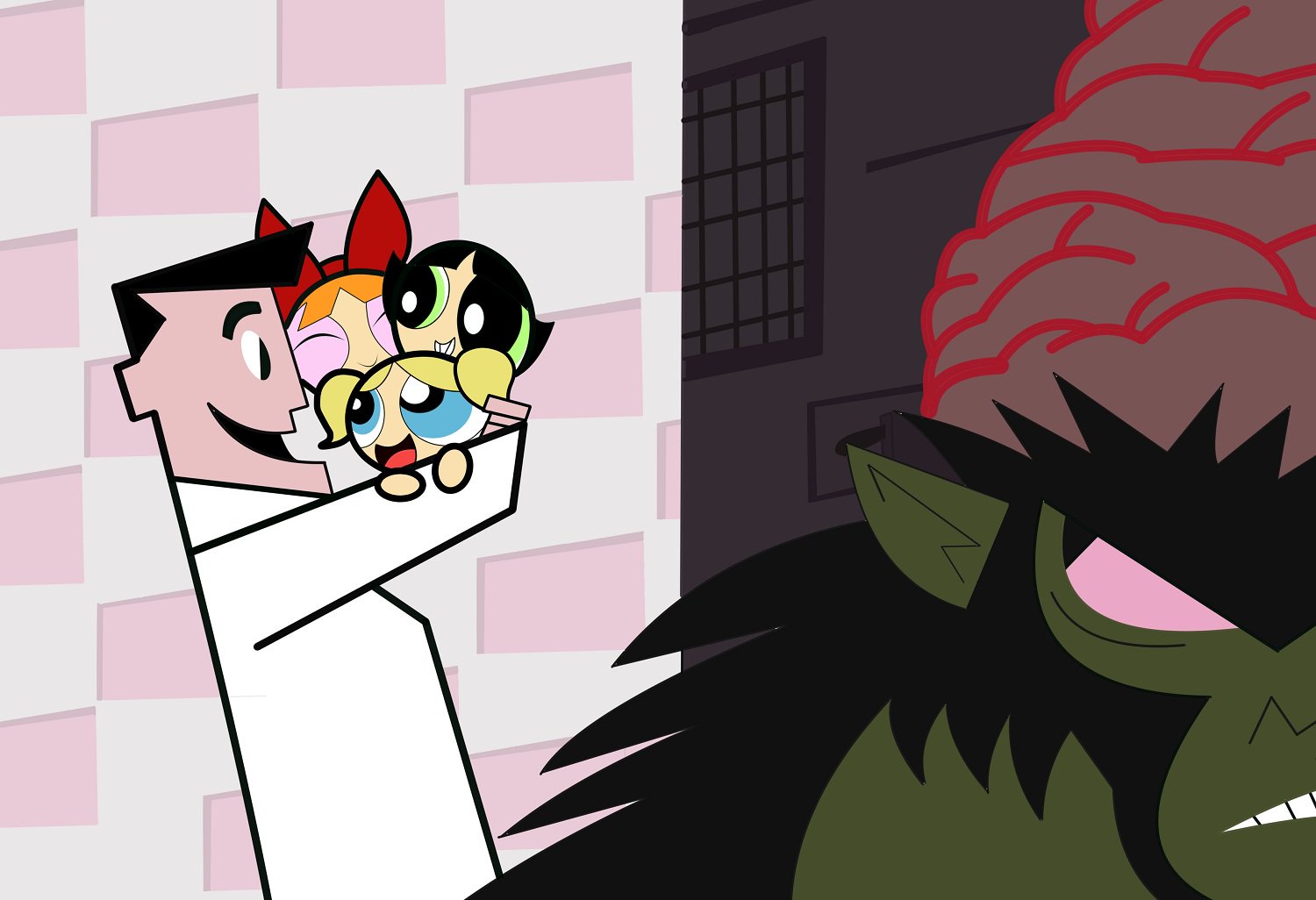 Twitter 上的 J5ajj パワーパフガールズムービー よりモジョとの関連シーンを４枚 Aで描いてみた こうしてみるとモジョも結構表情豊か波乱万丈な人生をムービー内で送ってるように見える パワーパフガールズ ｐｐｇ T Co Lcm411kmeq Twitter