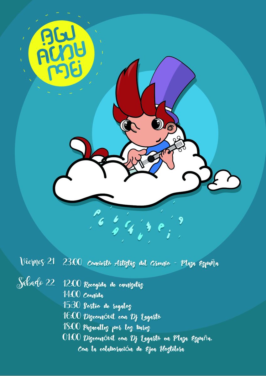 InterpEjea's tweet photo. #aguachumei9 entradas: miércoles 12 de 20-21:30 h y el jueves 13 de 11:30-13 h. 
Socios imprescindible carnet. https://t.co/tDkjPqqE0U